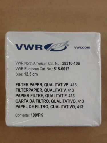 VWR Grade 413 Qualitive Filter Paper - 12.5 cm 28310-106 (100 Pack)