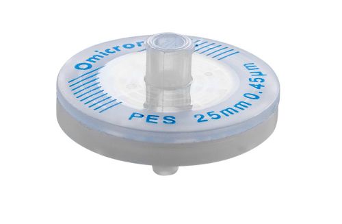 Pes syringe filter 25mm, 0.45um, non sterile 25/pk for sale