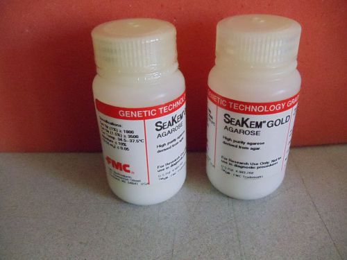 2 Bottle FMC SeaKem Gold Agarose Technology Grade,#50152,Best use before 12/01