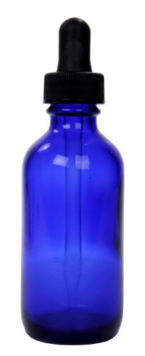 2-oz. cobalt blue glass bottles w/dropper pack of 12 for sale