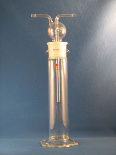 New Ace Glass 250mL Bottle &amp; 40/35 Stopper Impinger w Hooks