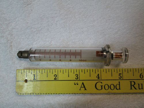 Vintage b-d glass syringe gamma globulin 10cc n1191 nr for sale