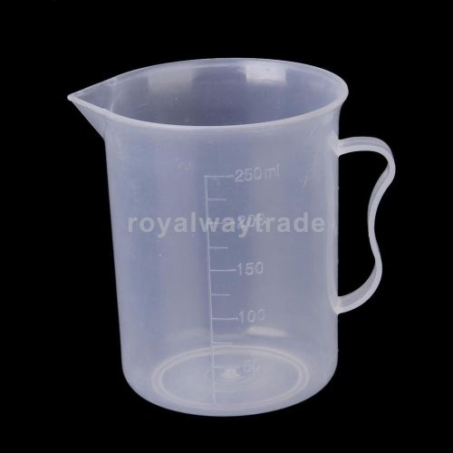 250ml plastic graduated beaker with handle for kitchen laboratory test for sale