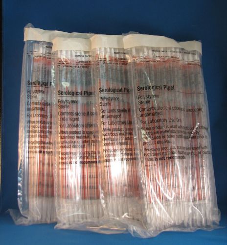 200 costar® stripette serological pipets 10ml 1/10 orange clean room pack #4100 for sale