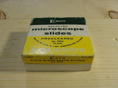 Esco Precleaned Microscope Slides Precleaned No 2950 Plain 1/2 Gross 25 x 75 mm