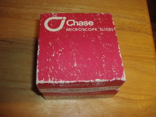 1 Gross~Chase INSTRUMENT #455 Precleaned/END FROST Microscope Slides 3&#034;x 1&#034;x 1mm
