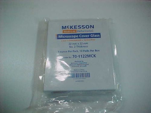 McKesson Medi-lab, Microscope Cover Glass 22mmx22mm, 1ounce per, 10packs a box