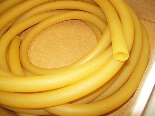 50 Feet 3/8&#034; I.D x 1/16 w x 1/2&#034; O.D Surgical Latex Amber Rubber Tubing wall