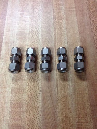 (5) NEW Swagelok Stainless Steel Union Tube Fittings SS-600-6