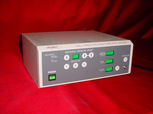 Stryker endoscopy 16l high flow insufflator 31 mm hg 3 gas flows 620-030-300 for sale