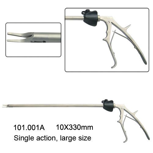 New Clip Applier Single Action 10X330mm Laparoscopy