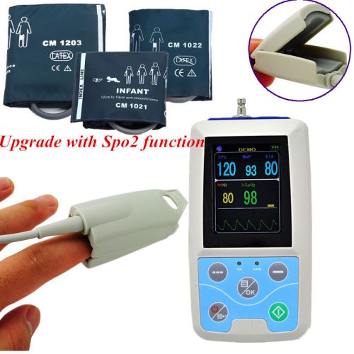 Abpm adult spo2 ambulatory blood pressure monitor+automatic 24h bp measurement for sale