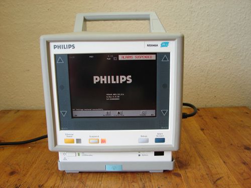 philips M3046A patient monitor with M3000A module and ECG - SpO2 - NiBp - Cuff