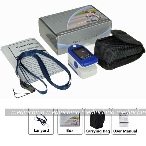 Pulse oximeter sp02 blood monitor + wrist cord + bag + fda ce approved contec 50 for sale