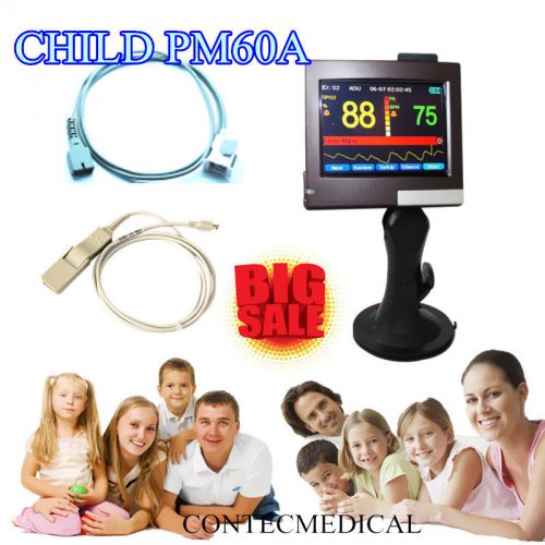 PM60A,HandHeld Child Kid SpO2 PR Touch COLOR PulseOximeter BloodOxygenSaturation