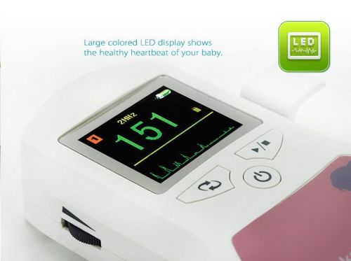 Hot hand-held obstetrical pocket fetal doppler color lcd sonoline c(3m)+free gel for sale