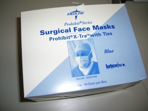 MASK, FACE, SURGICAL, FOG FREE, TIES, BLUE BOX OF 50