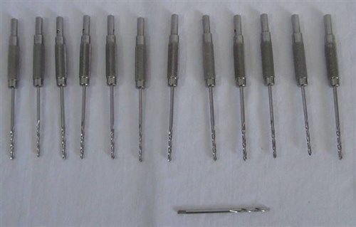 Lot of zimmer 1/8 drill bits with 2 replacement bits for sale