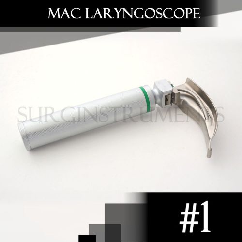 Fiberoptic laryngoscope medium handle and #1 mac blade - emt anesthesia for sale