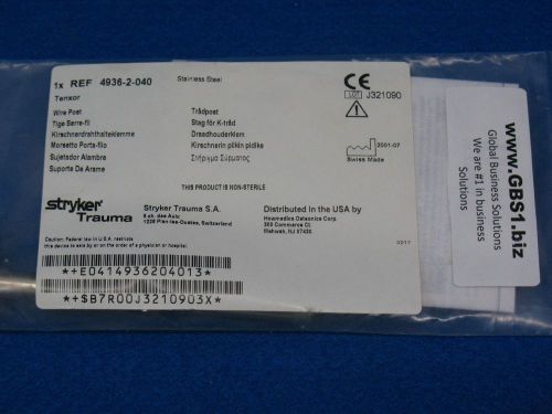 Stryker trauma wire post tenxor 4936 2 040 ref 4936-2-040 new package ortho vet for sale