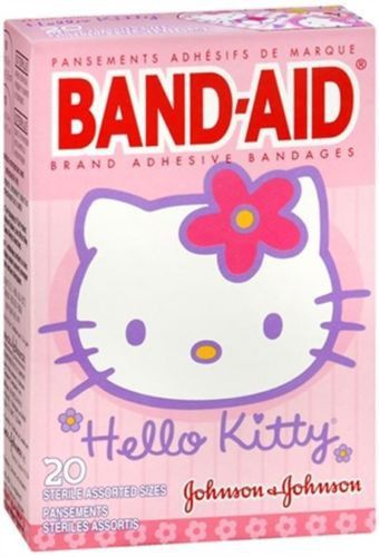 Band-aid bandages hello kitty assorted sizes 20 each johnson &amp; johnso  new brand for sale