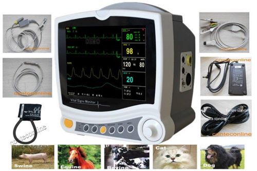 Vet veterinary monitor muitl-parameter nibp,spo2,pr,ecg,temp,resp for pets use for sale