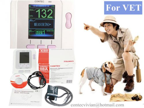 New Digital Color Veterinary Blood Pressure Monitor Automatic NIBP w PC Software