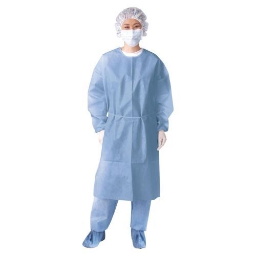 Medline Closed Back Coated Propylene Isolation Gowns - 50 / Case - Knit Cuff