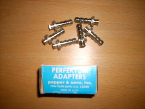 6 New Popper &amp; Sons Perfektum Stainless Steel Adapters