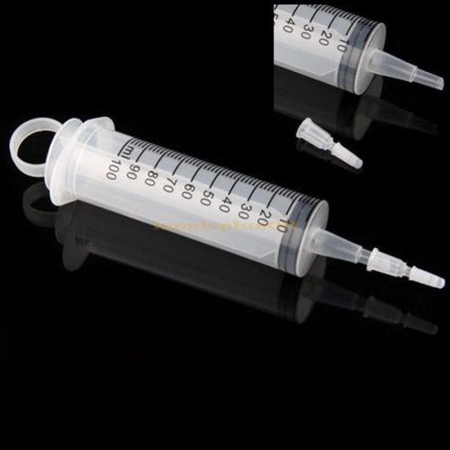 100ML Plastic Hydroponics Nutrient Reusable Syringe New