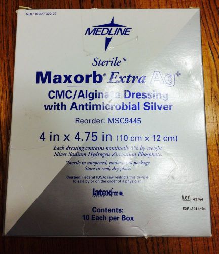 13 Maxorb Extra Ag CMC Alginate Dressings Antimicrobial Silver 4&#034; X 4.75&#034; 4/14
