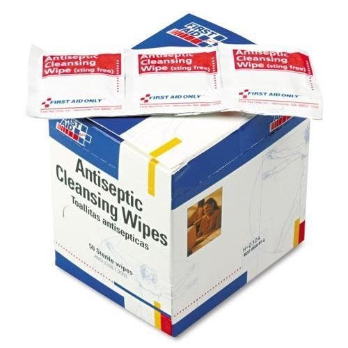 FIRST AID ONLY, INC. H307 Antiseptic Cleansing Wipes, 50/box