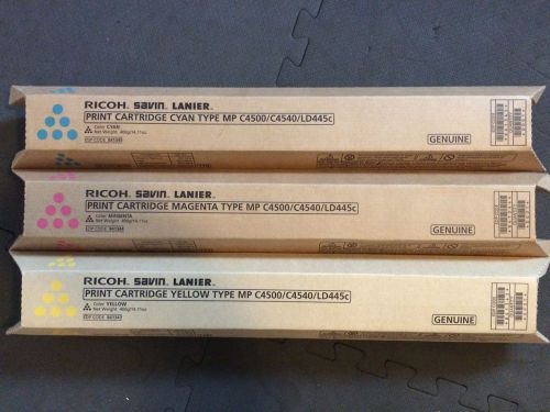 Ricoh Genuine  color set  MP C4500 C4540 LD445C  print cartridge toner  C.M,Y