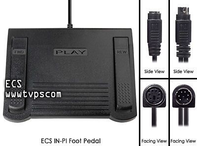 ECS IN-PI INPI Foot Pedal VoiceIQ/BCB, EMDAT InScribe