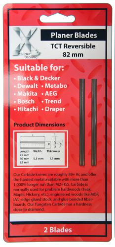 2 x 82mm carbide planer blades to fit black &amp; decker bd710, dn710, bd711, kw713 for sale