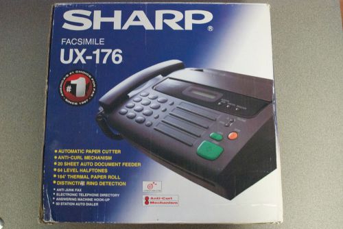 Sharp Facsimile UX-176 Fax Machine with Operation Manual in original packaging