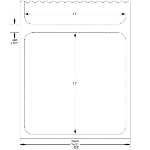 1.5&#034; X 1.5&#034; Inkjet White Semi Gloss Paper Labels to fit Primera® LX900 Printer