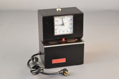Lathem time corp time recorder black model 3021 with key ~ new ribbon ~ l@@k!! for sale