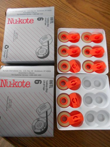Lot of 9 NUKOTE Tackless Dry Lift-off  Correction Tape, 86TL,(IBM TAPE #1361195