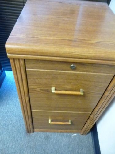 Laminated Wood 2-Drawer Filling Cabinet, Legal Size, Light Brown (C135)