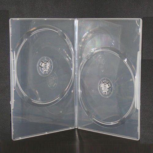New slim double clear dvd cases 100 pieces (7mm) for sale