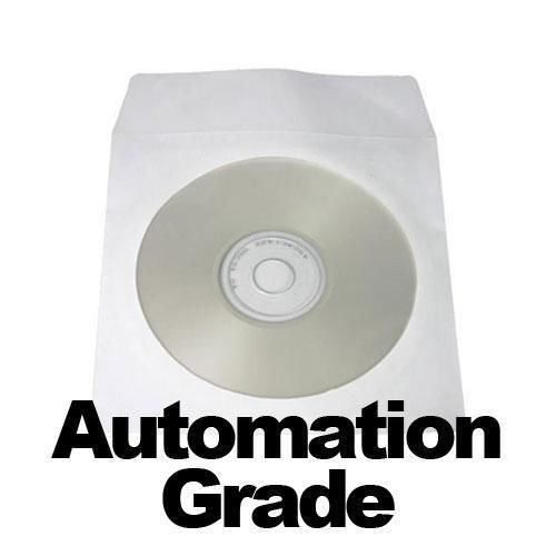 1000 white color cd dvd paper sleeves clear window automated packaging grade for sale