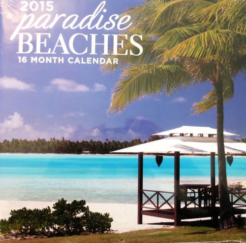New 2015 Pictures Of Beaches Wall Calendar With Holidays 16 Month 12x12