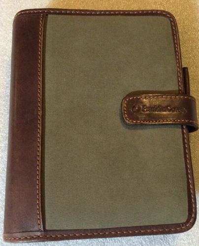 Compact 1.5&#034; rings | greentwill &amp; brown leather franklin covey planner/binder for sale