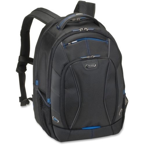 USLTCC703420 Laptop Backpack, 17.3&#034;, 13&#034;x9-1/2&#034;x18-1/2&#034; ,Black/Blue