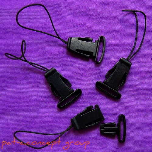 NEW Design 4 Pieces Plastic BADGE Craft Clips with String (parts) for ID HOLDING
