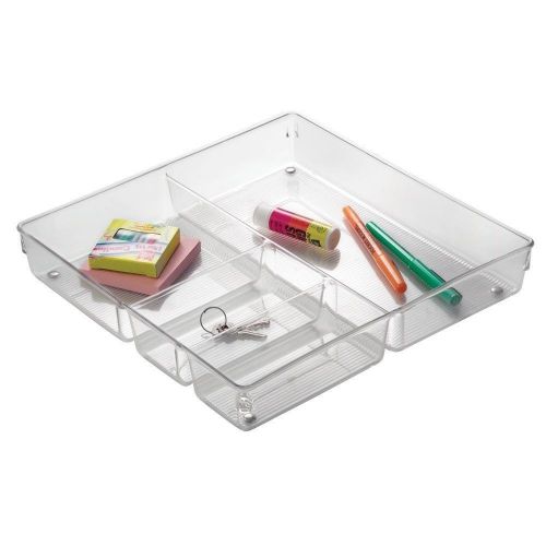 Clear drawer organizer home storage office bathroom non skid silicone feet new for sale