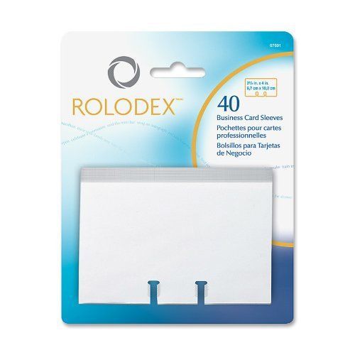 Rolodex Business Card Sleeve Refill - 40 Card - 12 A-z - Clear (ROL67691)