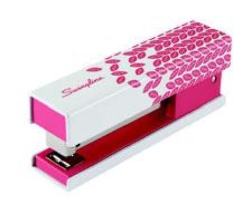 Acco swingline fashion runway stapler leaf pattern pink for sale