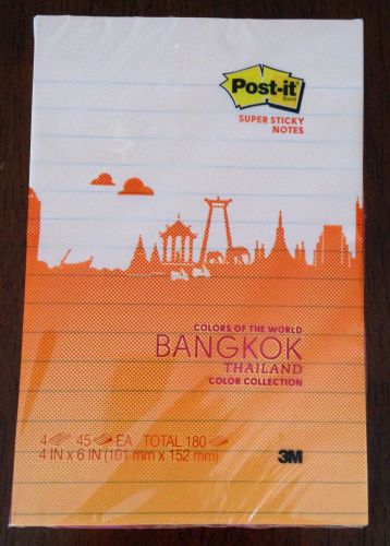 Post-it notes bangkok thailand colors of the world collection-4x6&#034;-new! for sale